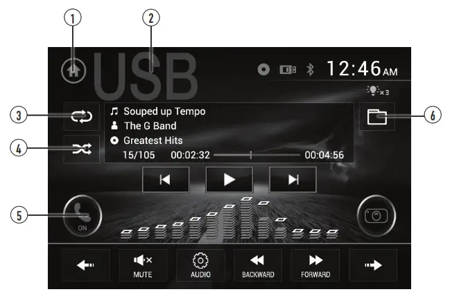 Dual DV635MB DVD Multimedia Receiver with Touch Screen DisplayUSB Operation