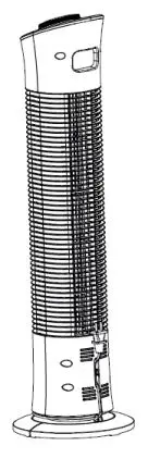 Dr Prepare DDF-1BKDF5 30-Inch Oscillating Tower Fan with Remote User Manual - CORD STORAGE