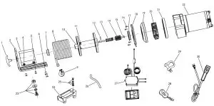 BADLAND ZXR2500 ATV-Utility Winch--Clu