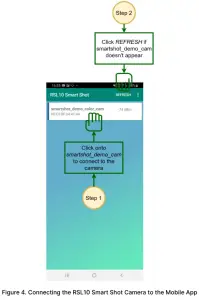 onsemi RSL10 Smart Shot Color CameraV - Connecting the RSL10 Smart Shot Camera to the Mobile App