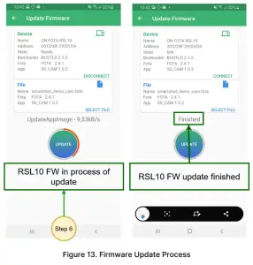 onsemi RSL10 Smart Shot Color CameraV - Firmware Update Process