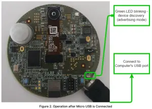 onsemi RSL10 Smart Shot Color CameraV - Operation after Micro USB is Connected