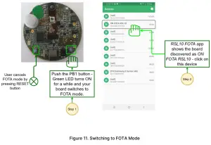 onsemi RSL10 Smart Shot Color CameraV - Switching to FOTA Mode