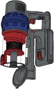 ELInZ VCHSG10 Cordless Hand Stick Foldable Vacuum- Dust Box Cleaning