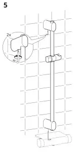 IKEA 503.426.28 Brogrund Riser Rail with Hand Shower Outlet - FIG 8