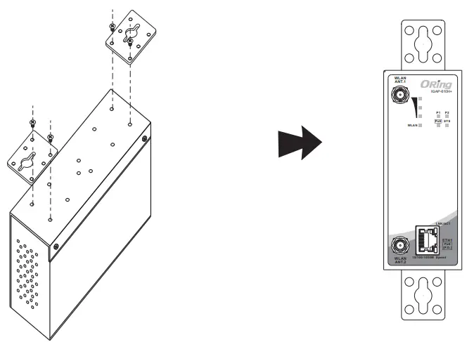 ORing IGAP 610H Industrial Wireless LAN Access Point-Wall