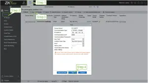 Connection to ZKBioAccess Software