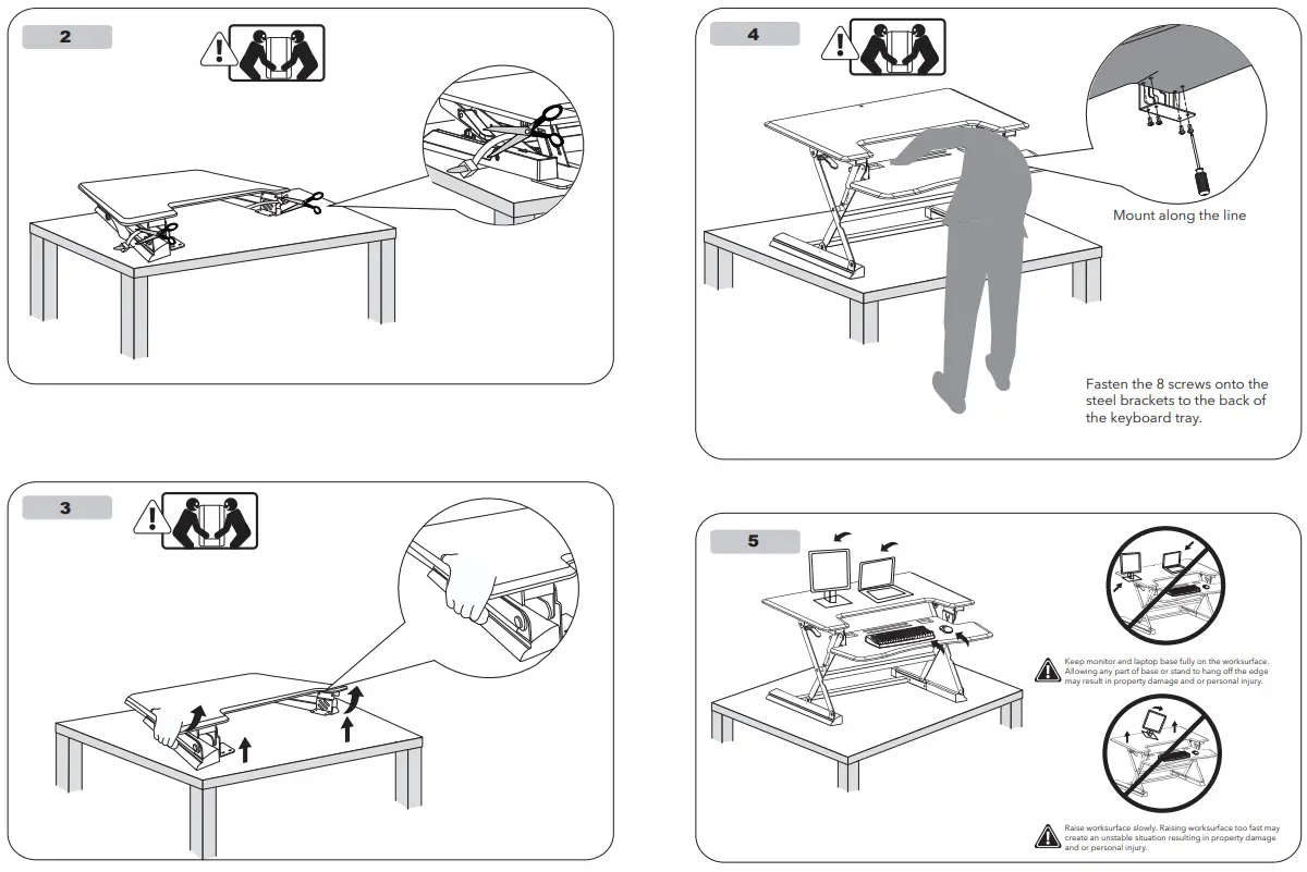 TAOTRONICS TT SD002 Height Adjustable Standing Desk 36 Inch Pro - FIG