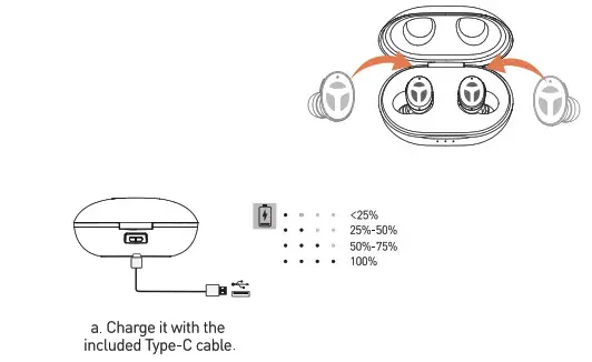 Tranya M10 True Wireless Earbuds- Charging
