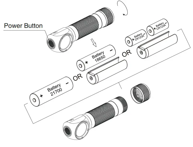 NITECORE L-Shaped Headlamp - Battery Installation