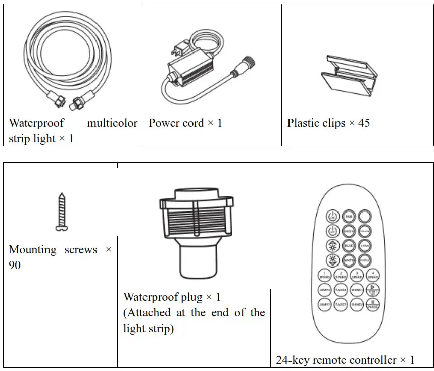 Shen Shing Electric SB8STPK A RM Waterproof Multicolor Strip Light