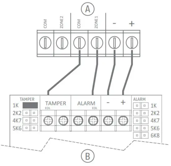 ABUS AZBW10120 Motion Detector PIR MW - Line Wiring