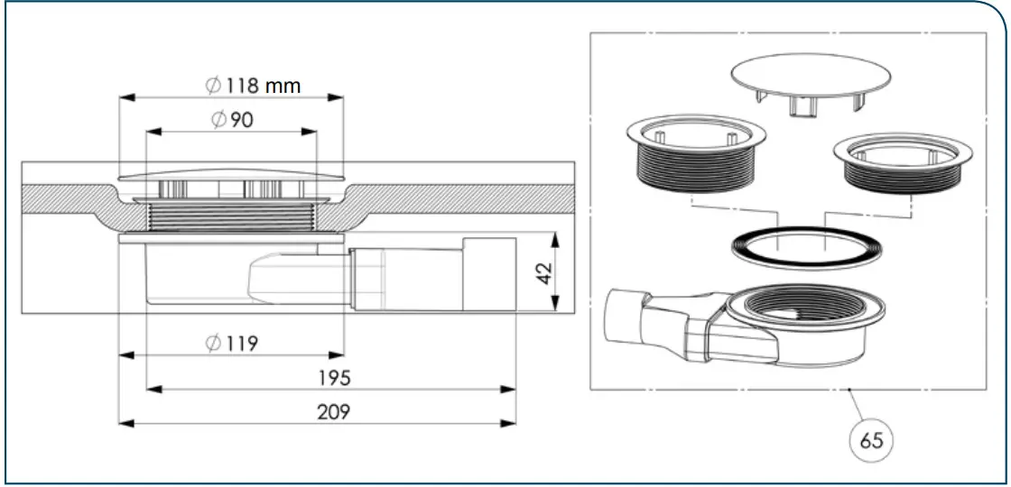 SFA Douche-Shower Flat 118 nm