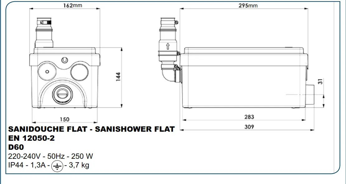 SFA Douche-Shower Flat d60