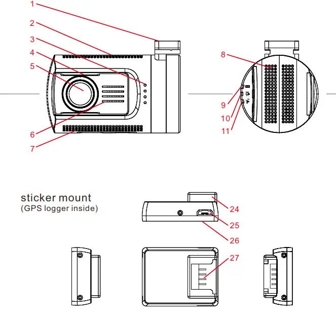 mini0906 Dash Camera APPEARANCE