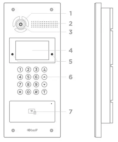 bas-IP AA-07FB Multi Apartment Entrance Panel with Face Recognition - Appearance