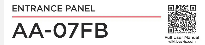 bas-IP AA-07FB Multi Apartment Entrance Panel with Face Recognition - ENTRANCE PANEL