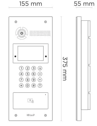 bas-IP AA-07FB Multi Apartment Entrance Panel with Face Recognition - Outdoor Panel