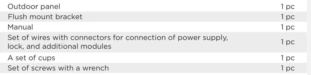 bas-IP AA-07FB Multi Apartment Entrance Panel with Face Recognition - Outdoor panel kit includes