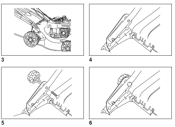 makita PLM4120 Petrol Lawn Mower FIG 2