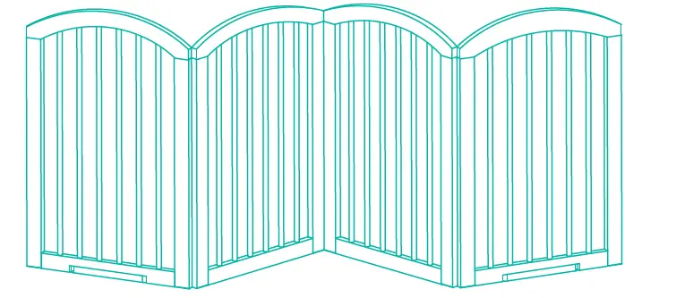 frisco 305146 Arch Wood Pet Gate fig 1
