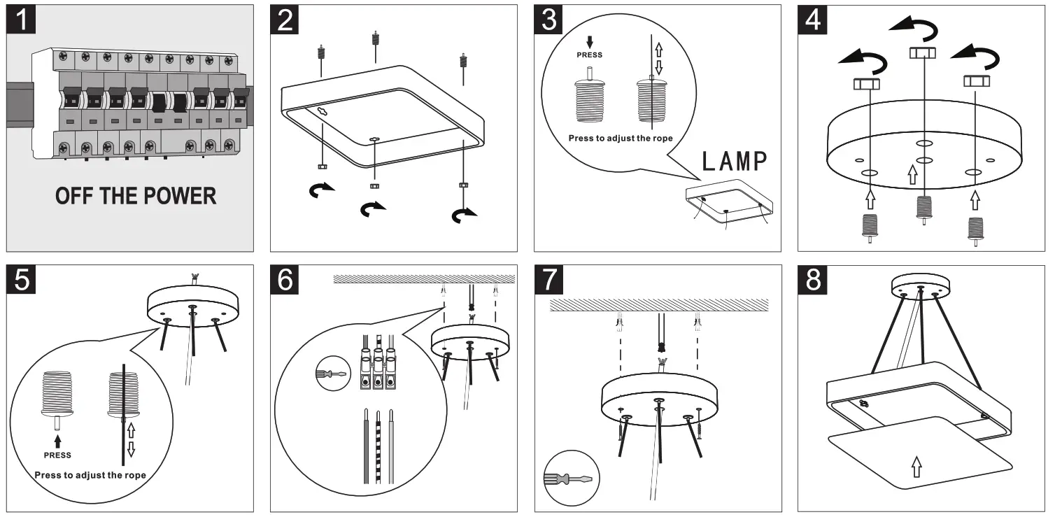 OPTONICA 2921 LED Ceiling Square Light - fig1