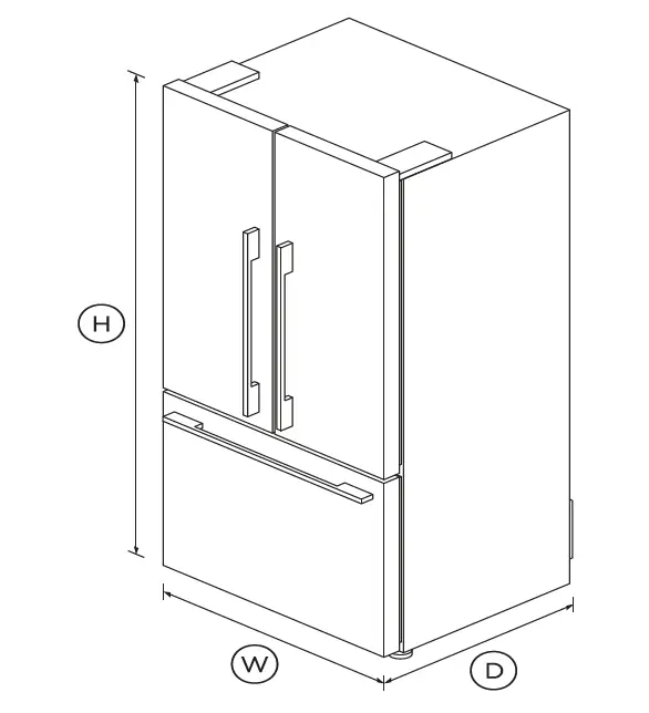 FISHER PAYKEL RF170ADX4 N 32 Inch Freestanding French Door Refrigerator Freezer fig 1