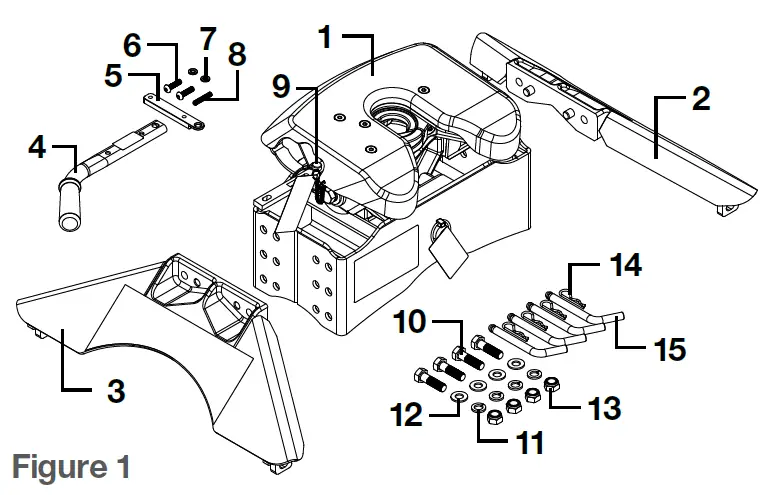 CURT A20 5th Wheel Hitch Head Instruction FIG 1