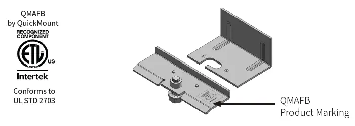 Quick Mount PV QMAFB-33A1 Accessory Frame Bracket fig 4