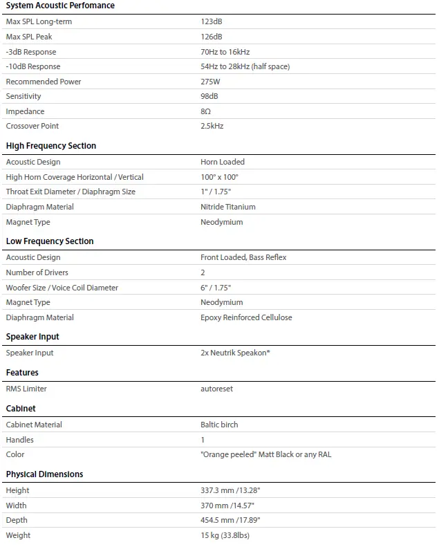 KV2 audio ESM26 ESM Series Ultimate Passive Monitor 33