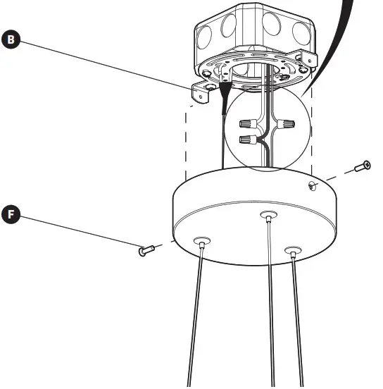 artika Glam LED Pendant Light - CONNECTING THE WIRES AND INSTALLATION OF THE CANOPY 2