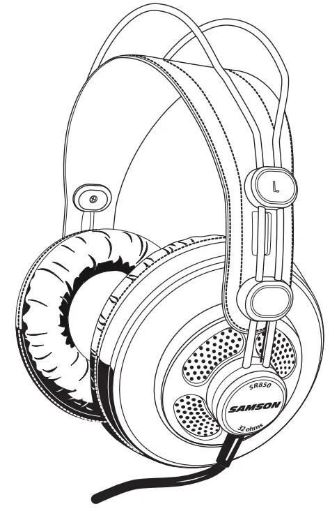 Samson Technologies SR850 Semi Open-Back Studio Reference Headphones-1