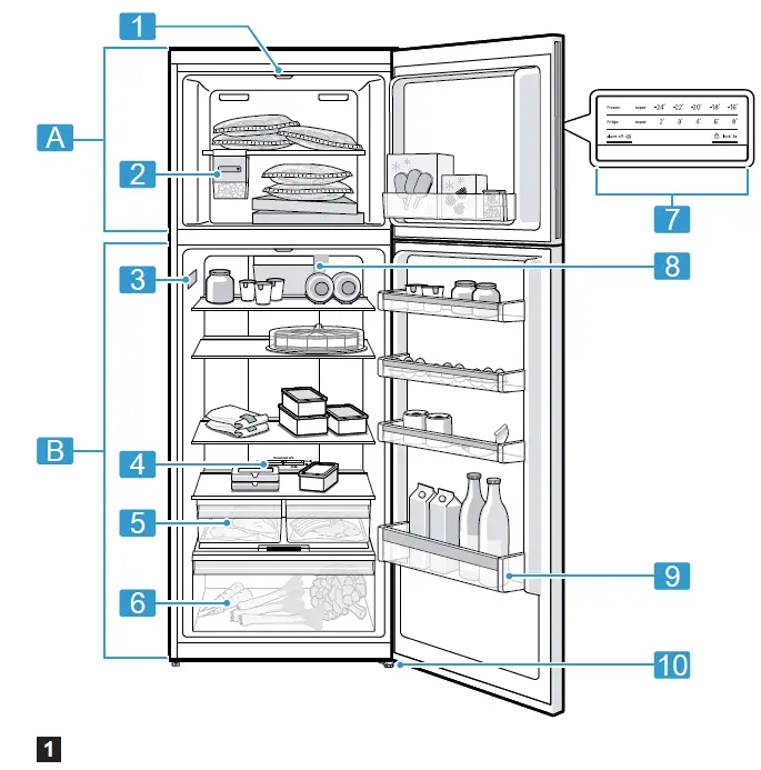 BOSCH KDN56 Series Fridge Freezer 1