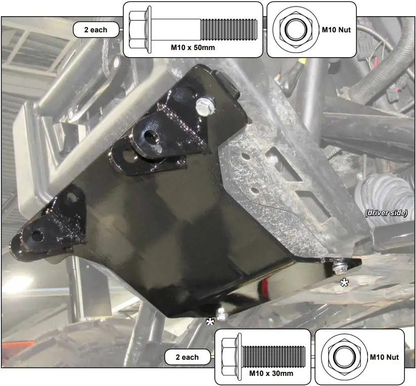 SUPERATV Polaris Ranger Pro Snow Plow Mount A03