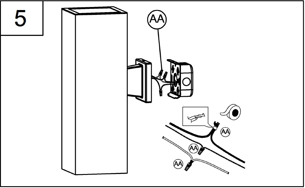PROGRESS LIGHTING P560294 Series 6In Incandescent Square Cylinder Wall Mount 09