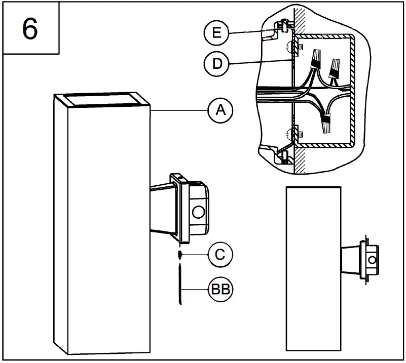 PROGRESS LIGHTING P560294 Series 6In Incandescent Square Cylinder Wall Mount 11
