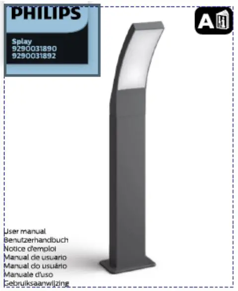 PHILIPS MA 41775500 Splay Pedestal Anthracite User Manual