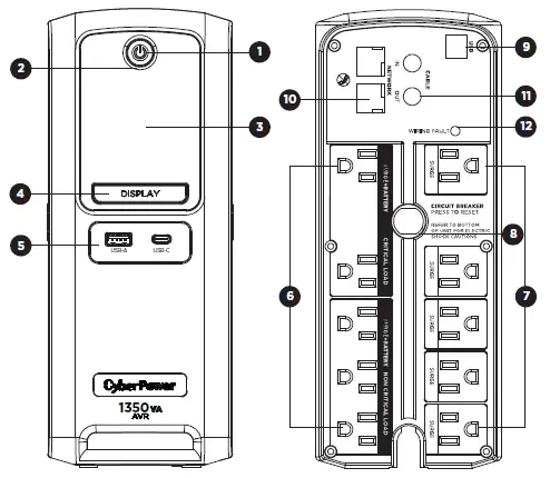 CyberPower CST135UC2 Battery Backup-1