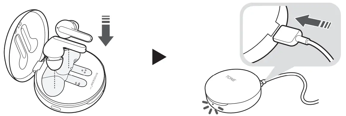 LG HBS FN6 HBS FN5U HBS FN4 Tone Free Bluetooth Stereo Headset - How to charge