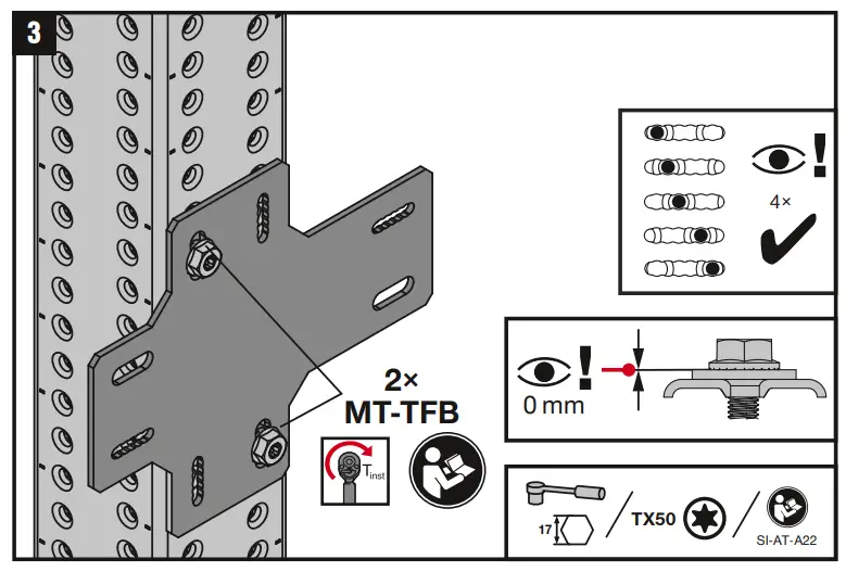 HILTI MT-C-GLP X A OC Connector plate - Multi-duty channel  Mounting instruction