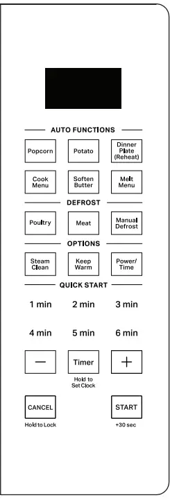 Whirlpool Microwave Oven -CONTROL