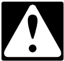 Whirlpool WARNING icon