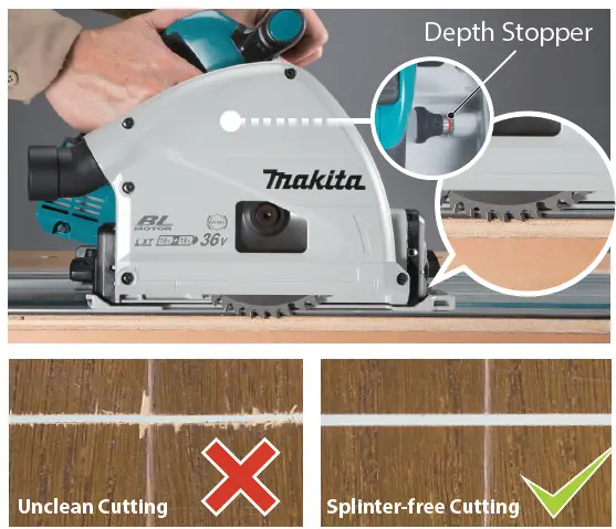 makita DSP600ZJ Cordless Plunge Cut Saw 9