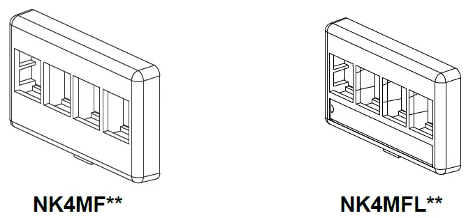 PANDUIT-NK4MFBL-NetKey-Four-Module-Keystone-Furniture-Faceplate-FIG-1