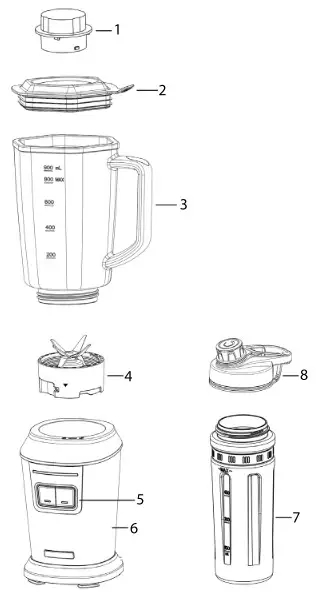 wilfa B2GS-T800 Activlife Sports Blende - 1