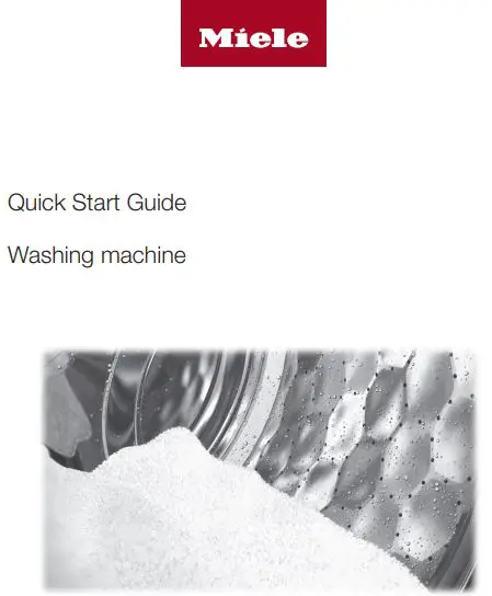 Miele WXF 660 WCS W1 24 Inch Lotus White Front Load Washer User Guide