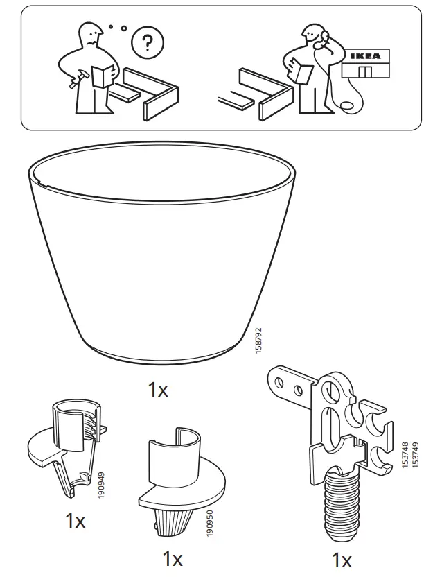 IKEA FOTO Pendant Lamp 25 cm- parts