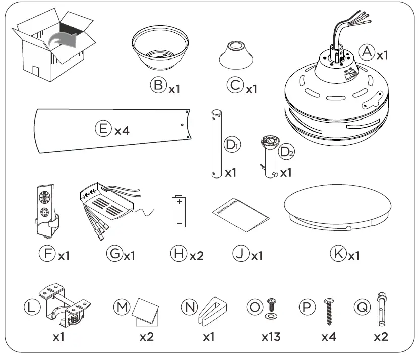 Pinterest VTL122 Ceiling Fan with Light 5