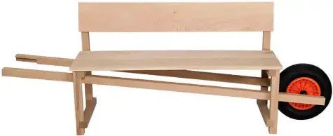 Weltevree Easily Movable Wheelbarrow Bench