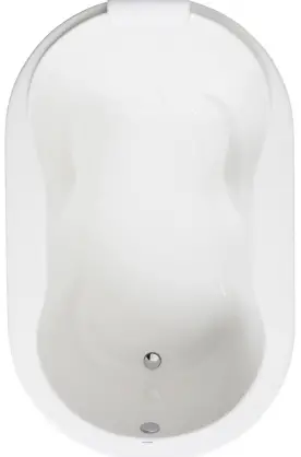 MANSFIELD 3781205 Acrylic Oval Reversible Drain Drop-In Bathtub-fig1